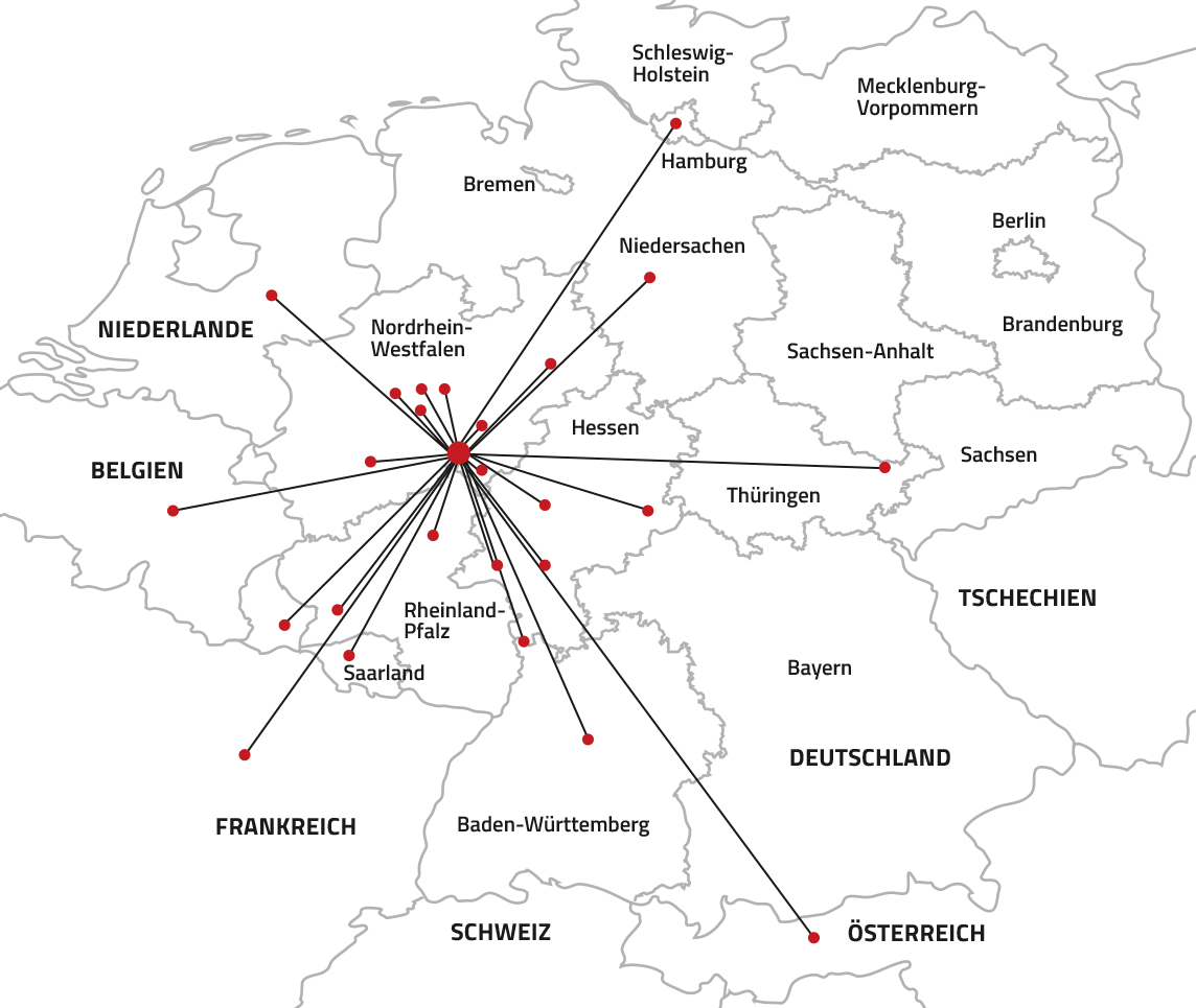 Karte Standorte